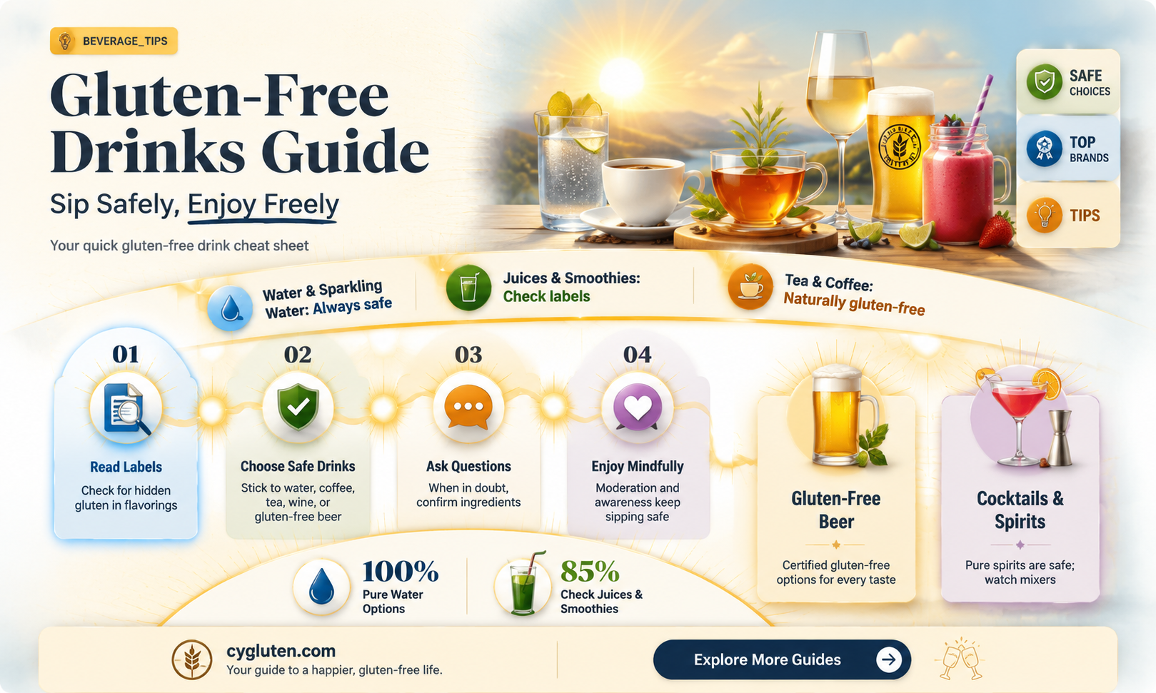 are drinks gluten free
