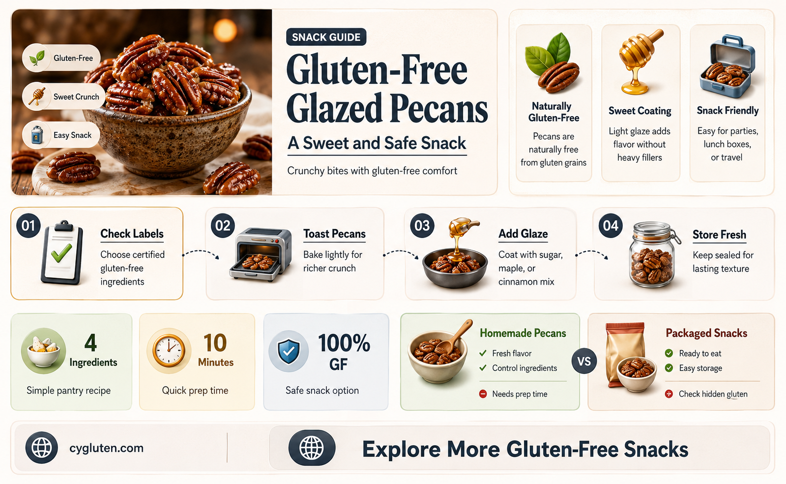 are glazed pecans gluten free