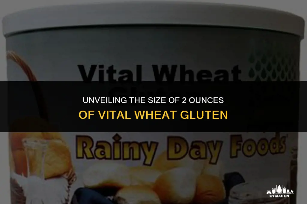 how big is 2 oz of vital wheat gluten
