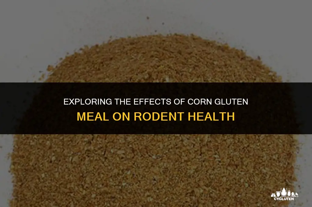 how corn gluten meal work on rodents