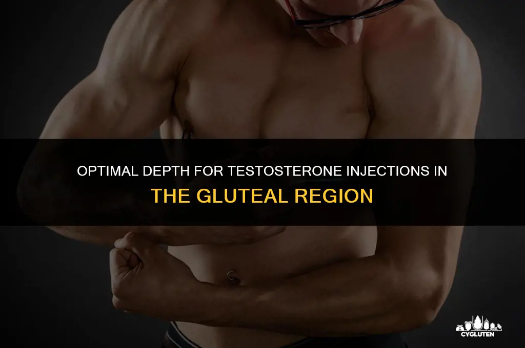how deep to inject testosterone in glute