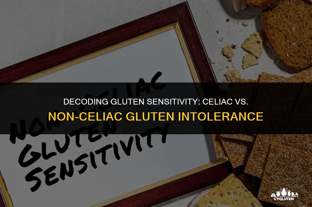 how do i differentiate between celiac and non gluten sensitivity