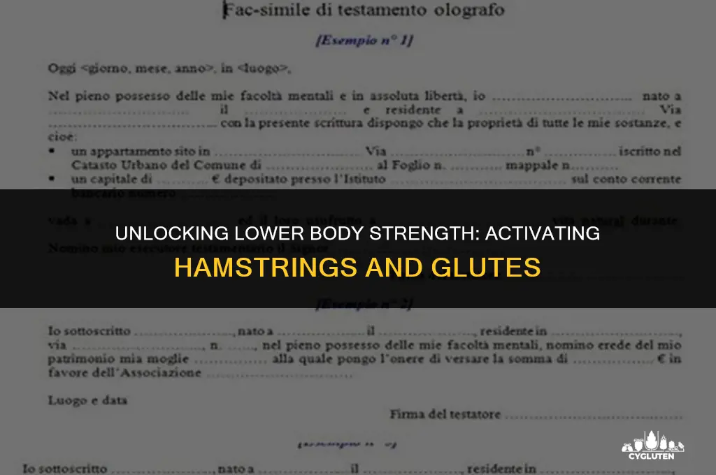 how do you activate hamstrings and glutes