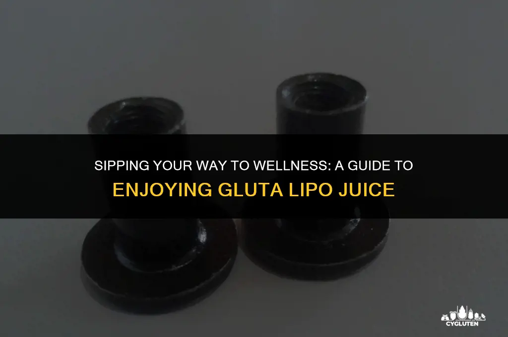 how do you drink gluta lipo juice