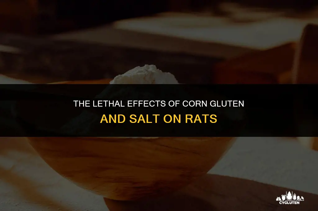 how does corn gluten and salt kill rats