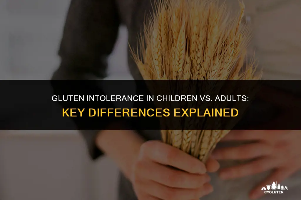 how does gluten intolerance affect children differently than adults
