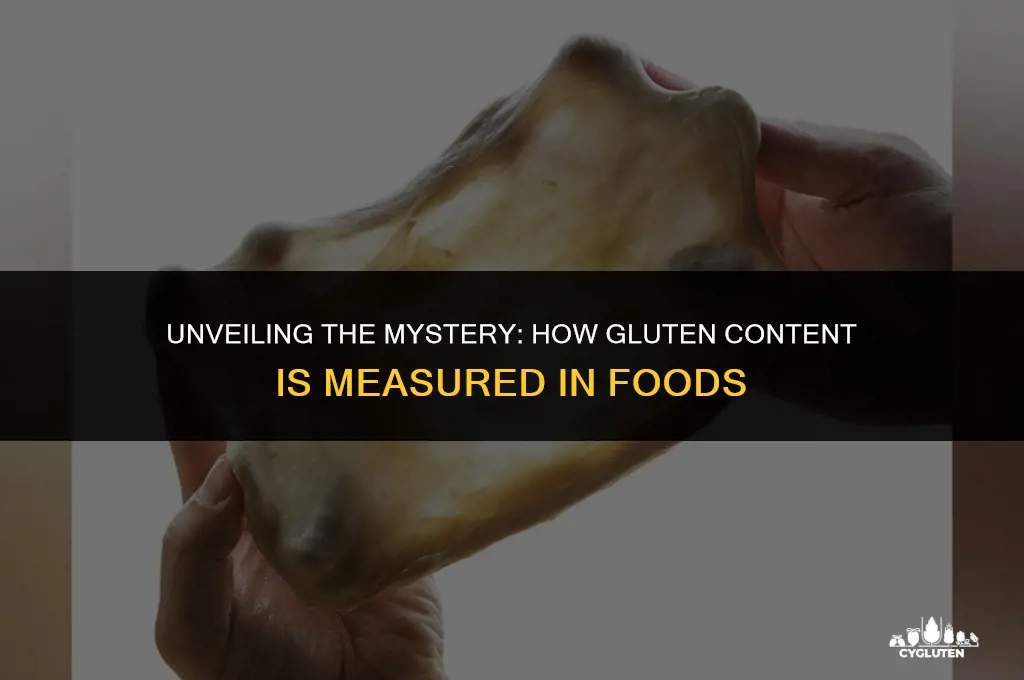 how is gluten contet measured when tested