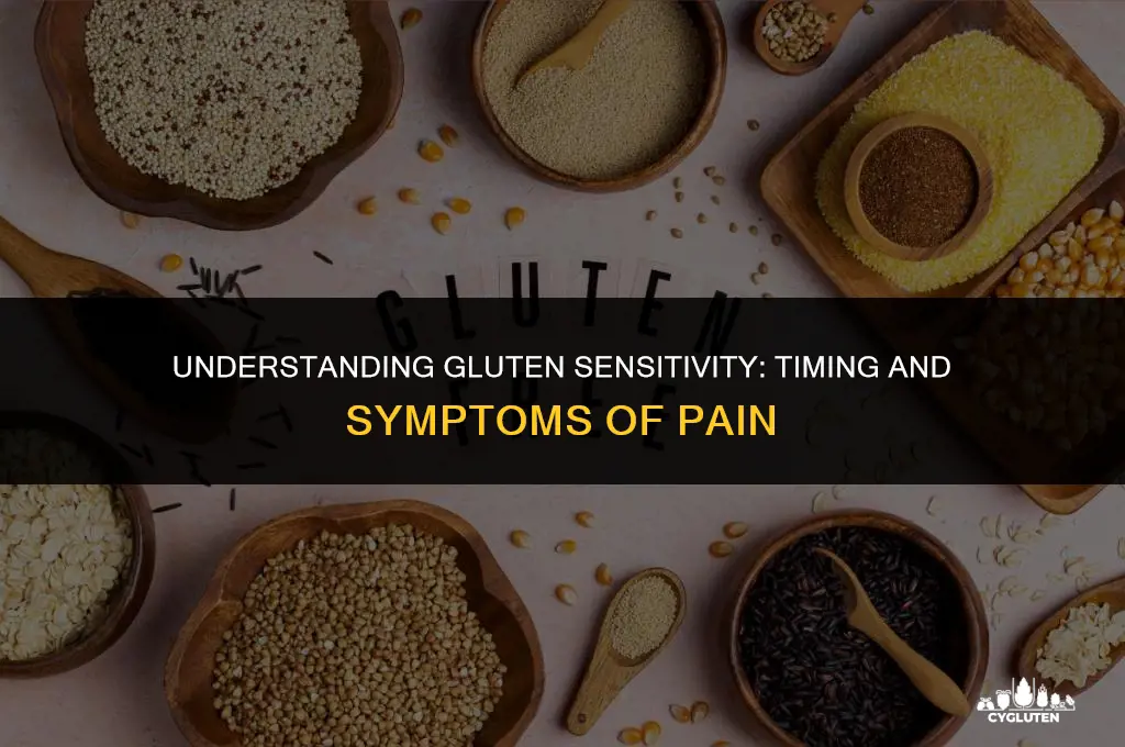 how long after eating gluten do you feel pain