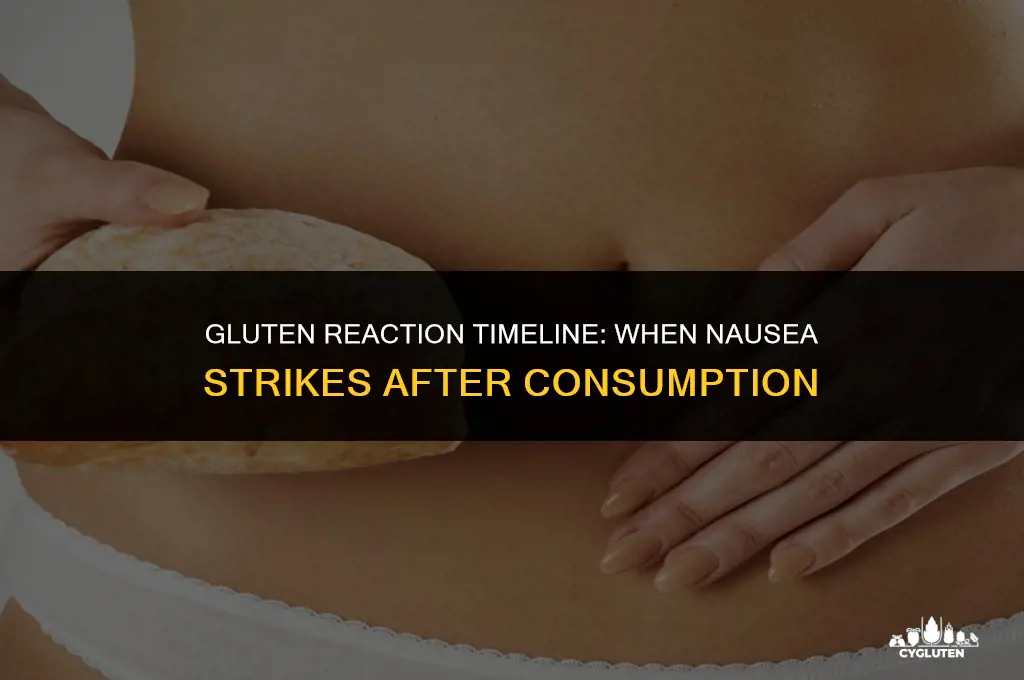 how long after eating gluten do you throw up