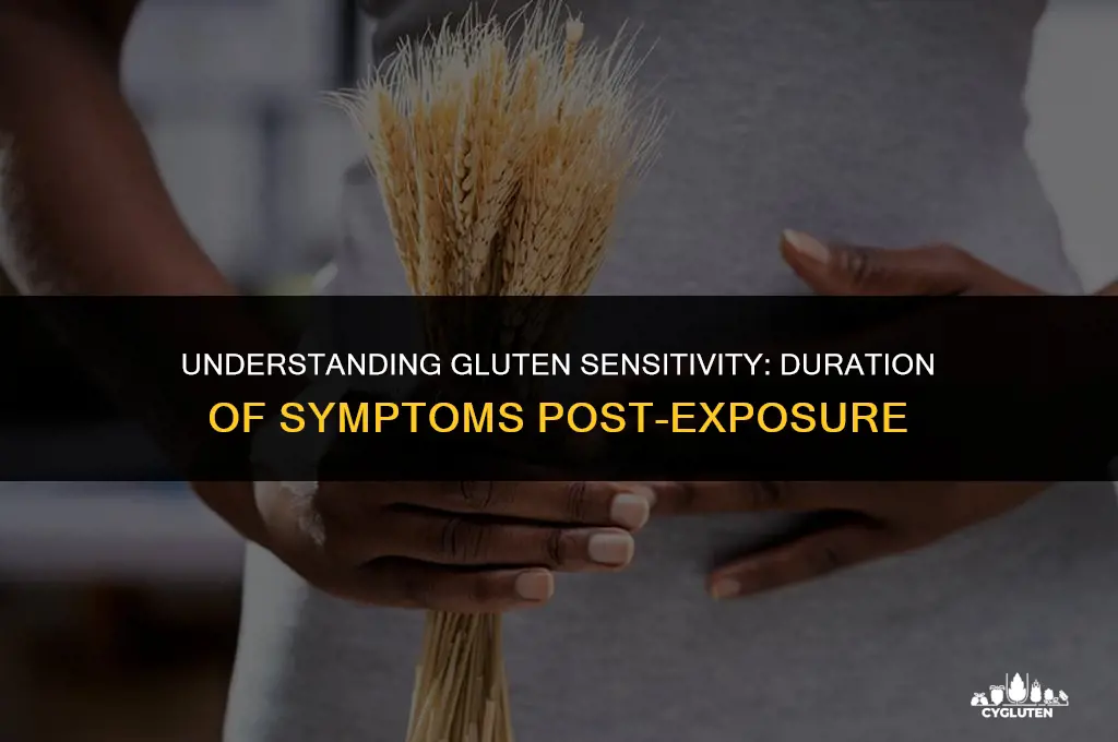 how long after gluten exposure do symptoms last