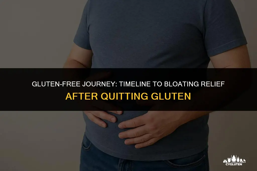 how long after stopping gluten does bloating go away