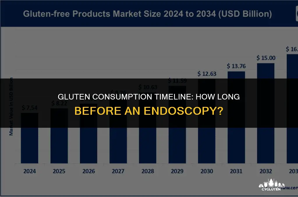 how long do i need to eat gluten before endoscopy