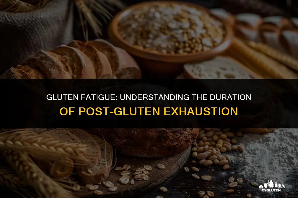 how long does fatigue last after eating gluten