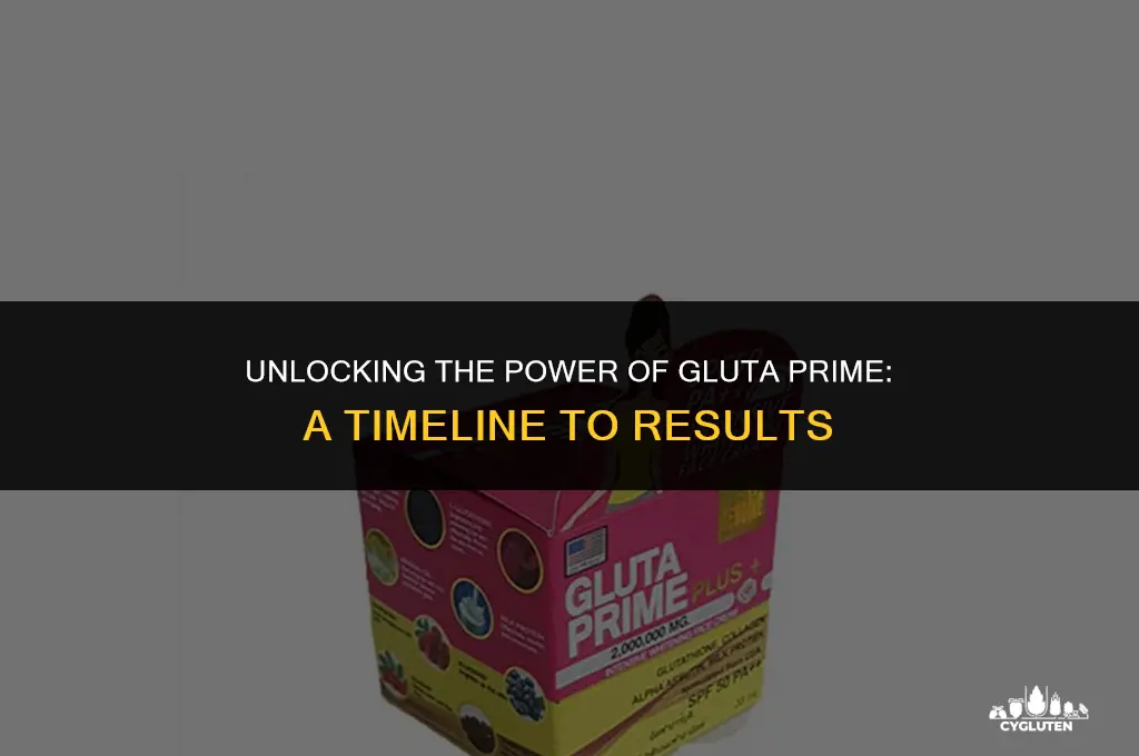 how long does gluta prime take to work