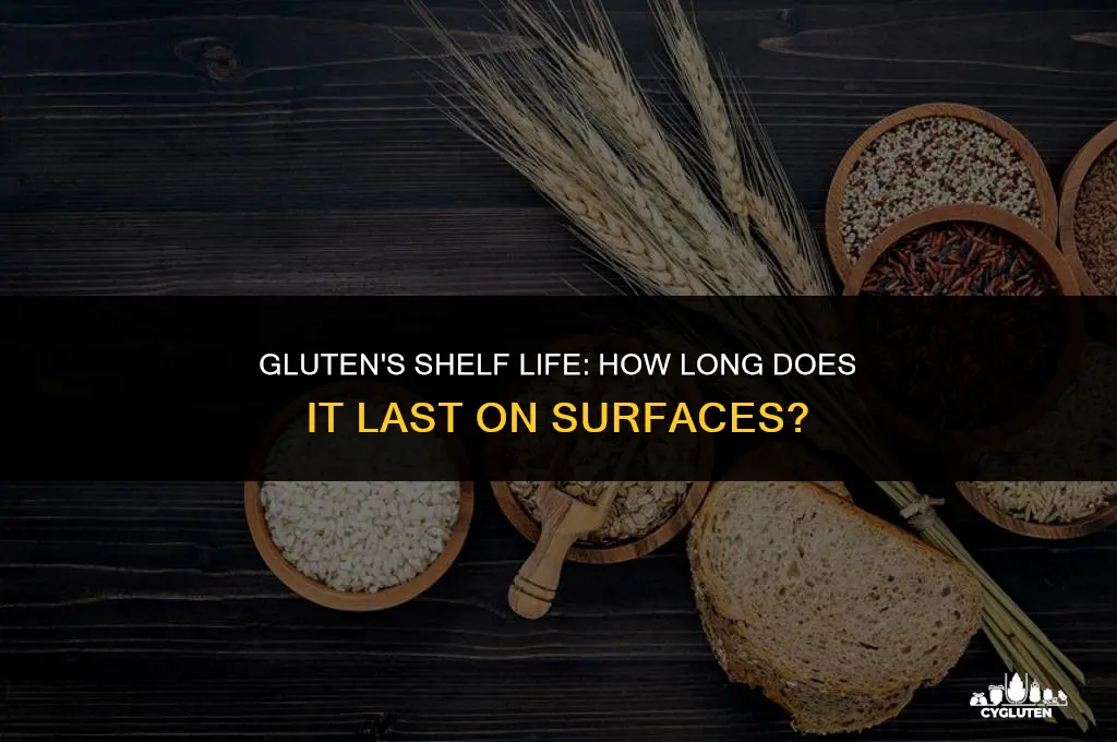 how long does gluten last on surfaces