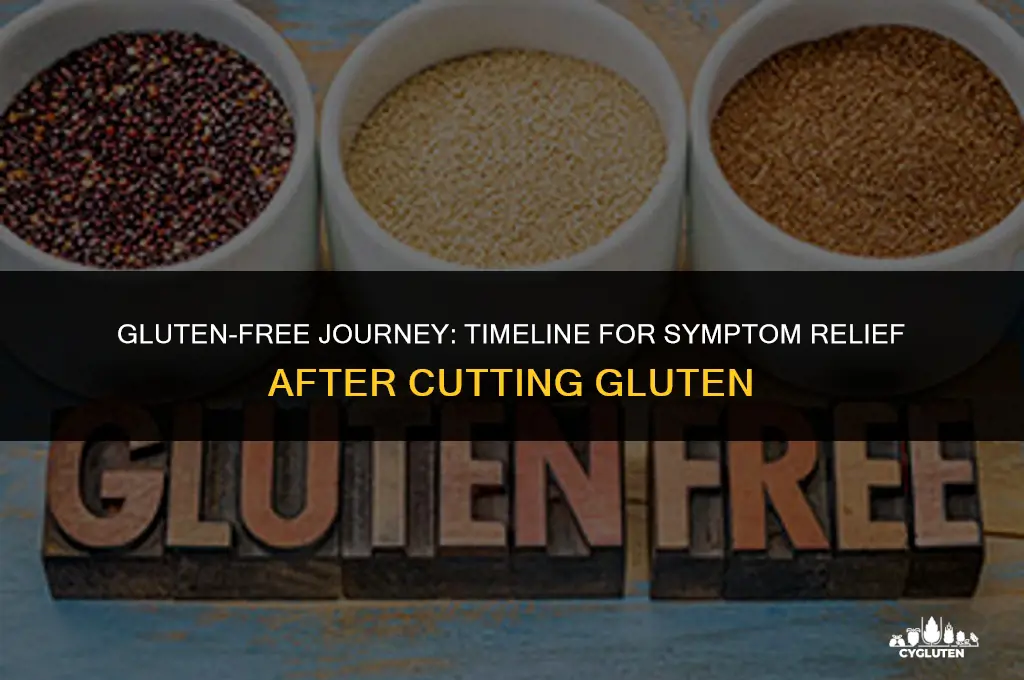how long for symptoms to go away after cutting gluten