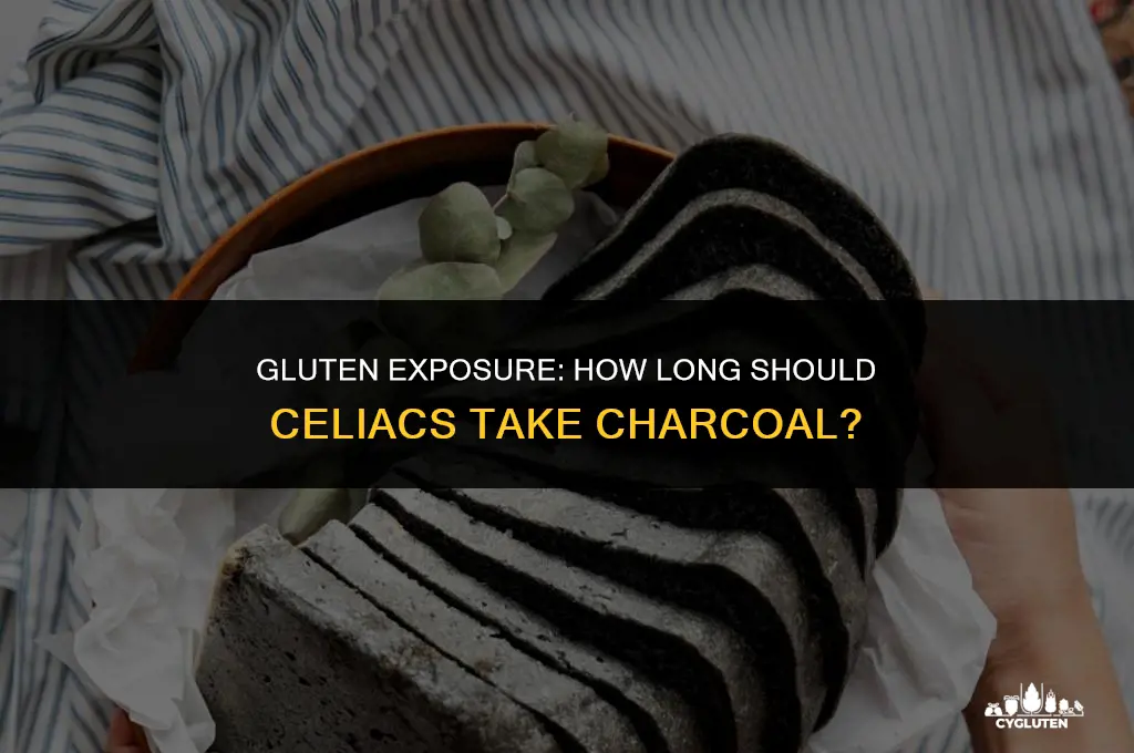 how long should i take charcoal after ingesting gluten celiac