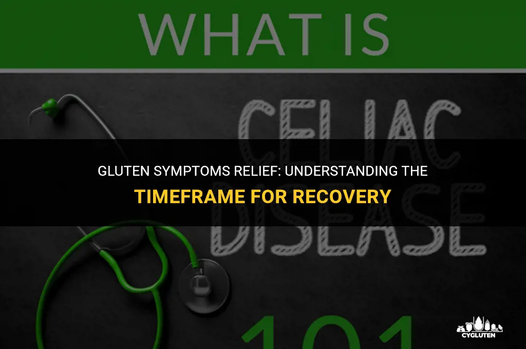 how long taje gluten symptoms to go away