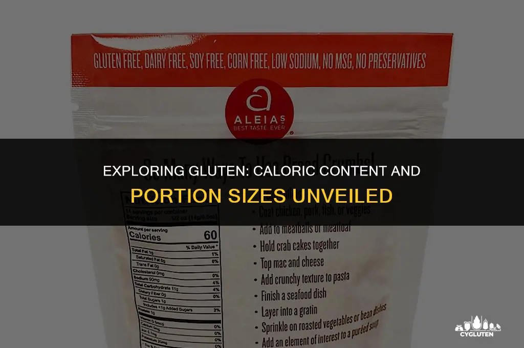 how many calories in a portion of gluten