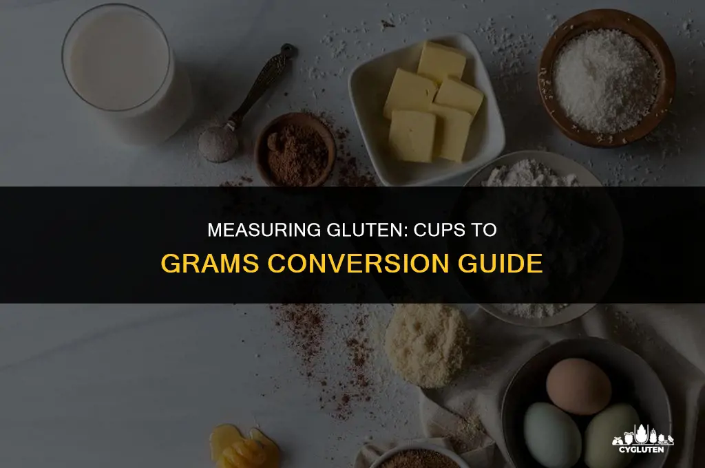 how many grams in a cup of gluten