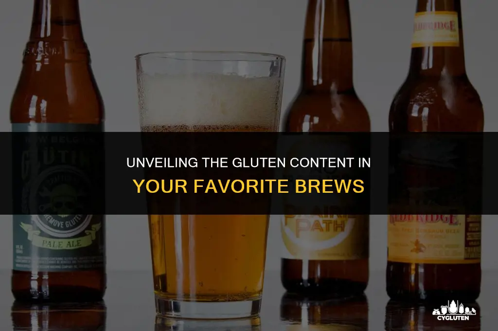how many grams of gluten in beer