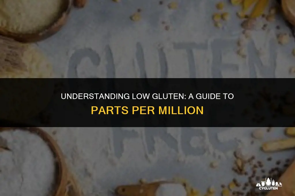 how many parts per million is low gluten