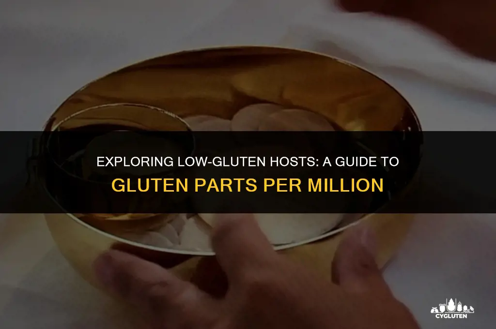 how many ppm are low-gluten hosts