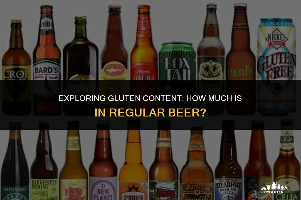 how many ppm gluten in regular beer