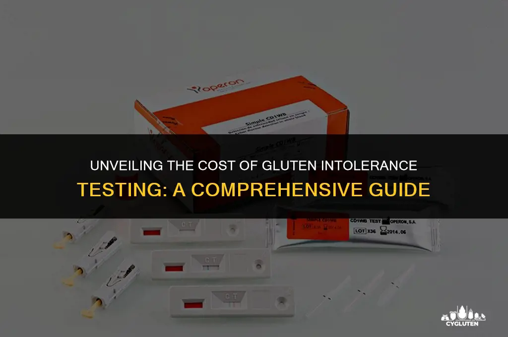 how much does a gluten intolerance test cost