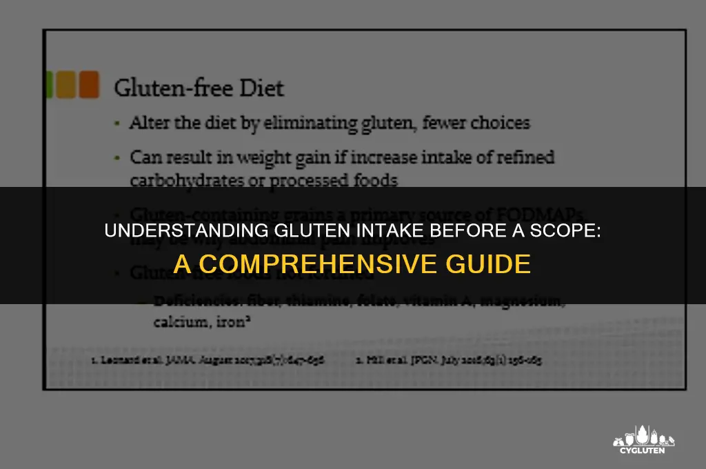 how much gluten do i have to eat before scope