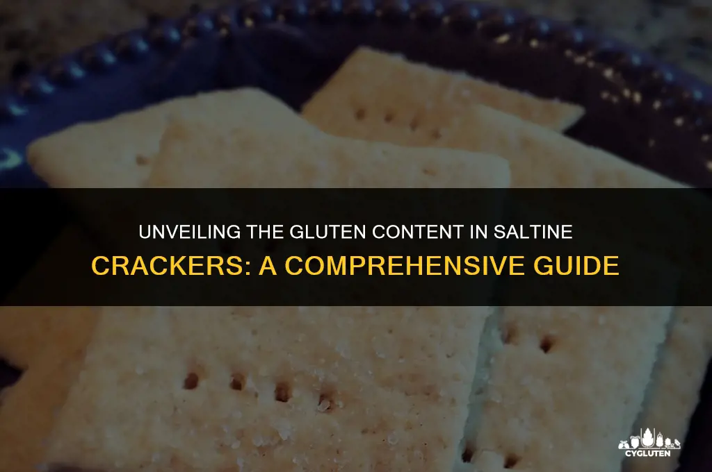how much gluten do saltine crackers have