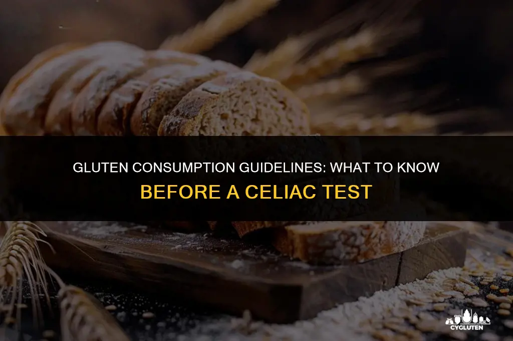 how much gluten do you eat before celiac test
