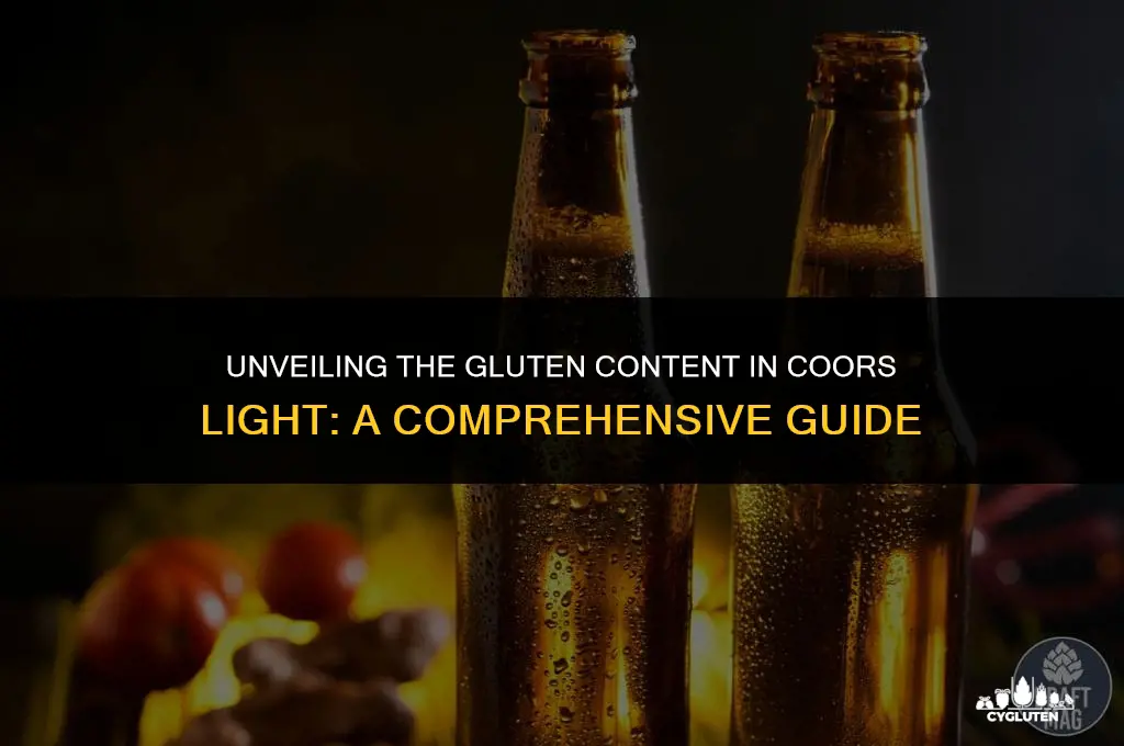 how much gluten does coors light have