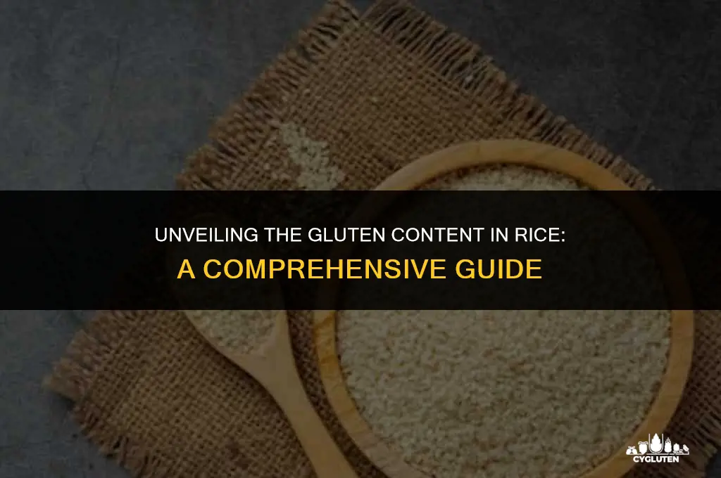how much gluten does rice have in it