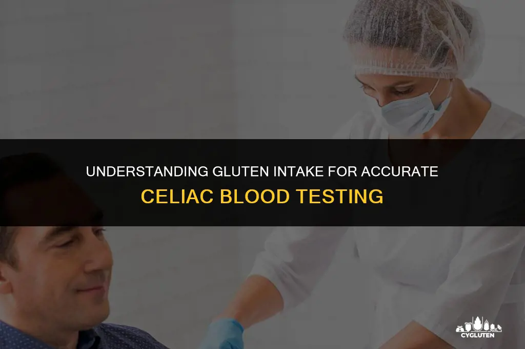 how much gluten for a celiac blood test