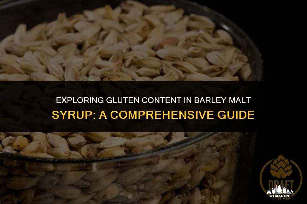 how much gluten in barley malt syrup