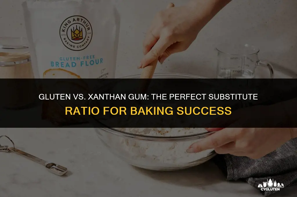 how much gluten in place of xanthan gum