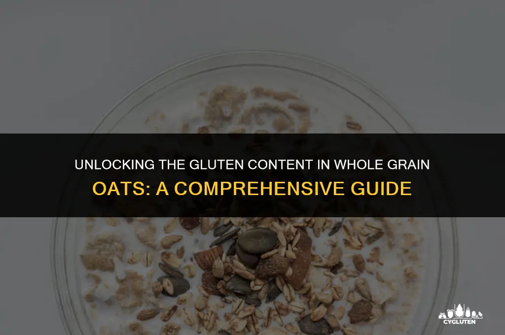 how much gluten in whole grain oats