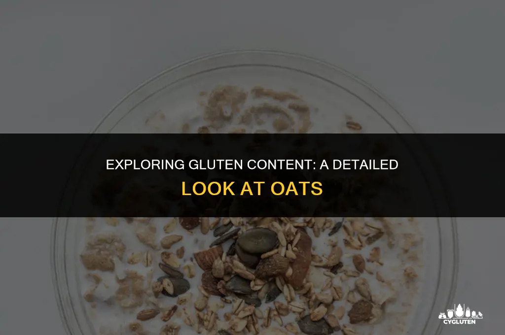 how much gluten is in 1 cup of oats
