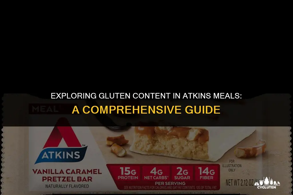 how much gluten is in atkins meals