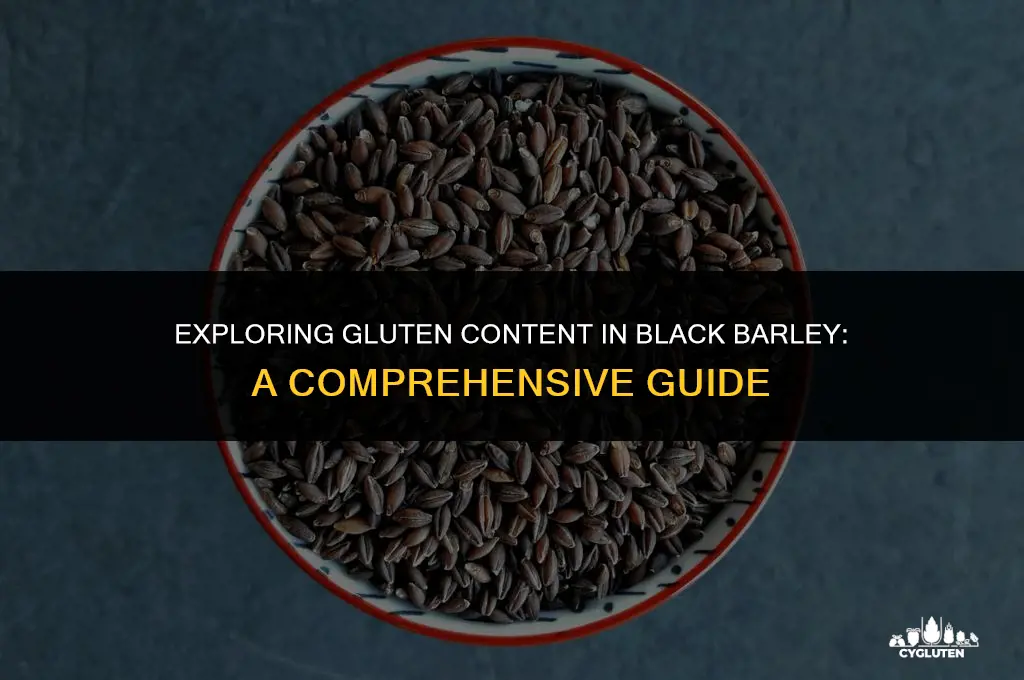 how much gluten is in black barley