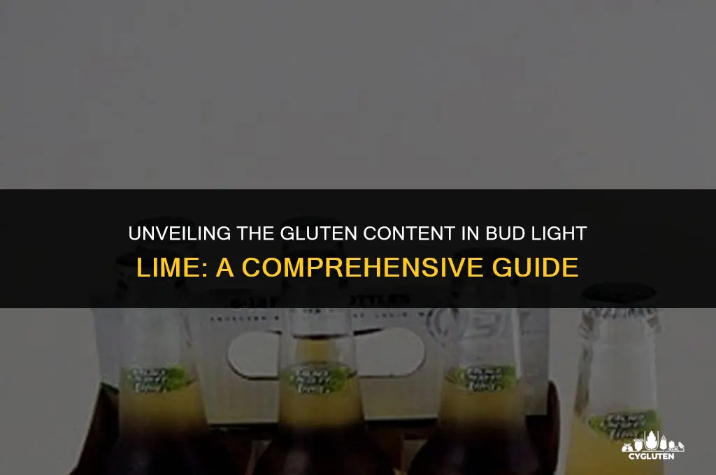 how much gluten is in bud light lime