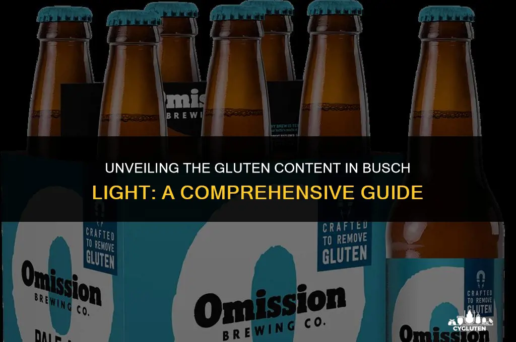 how much gluten is in busch light