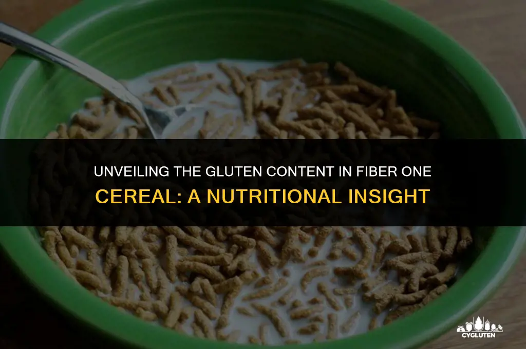 how much gluten is in fiber one cereal