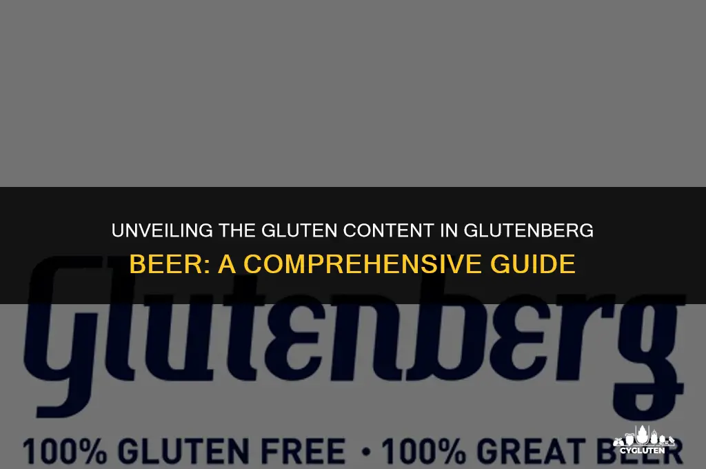 how much gluten is in glutenberg beer