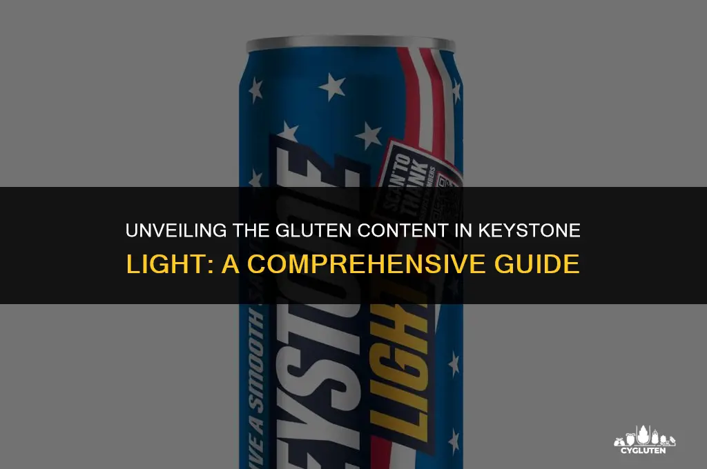how much gluten is in keystone light