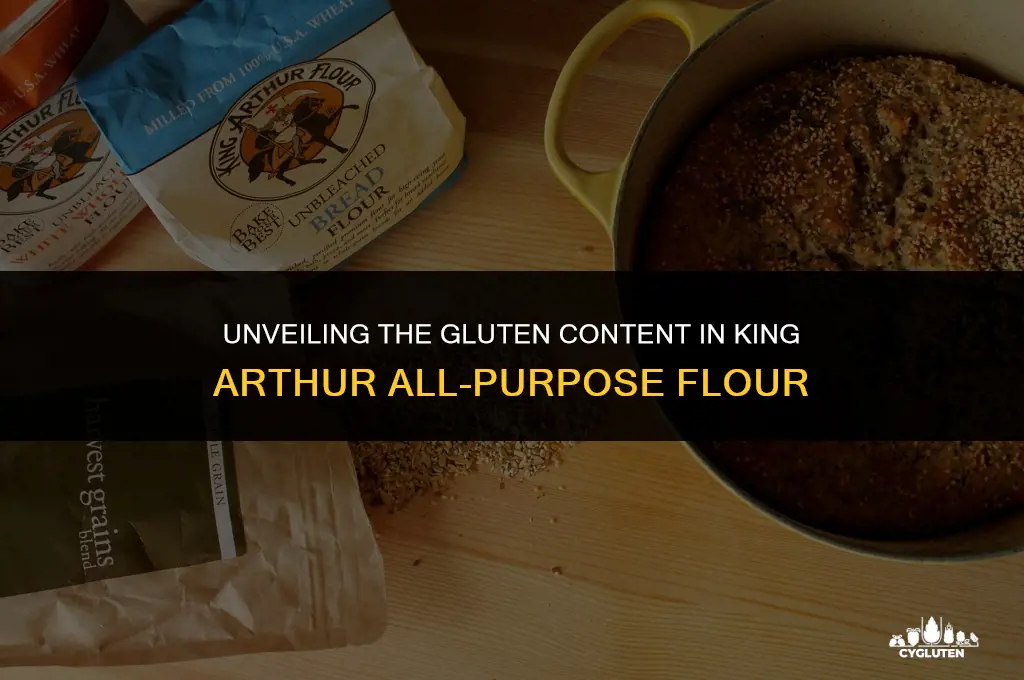 how much gluten is in king arthur all purpose
