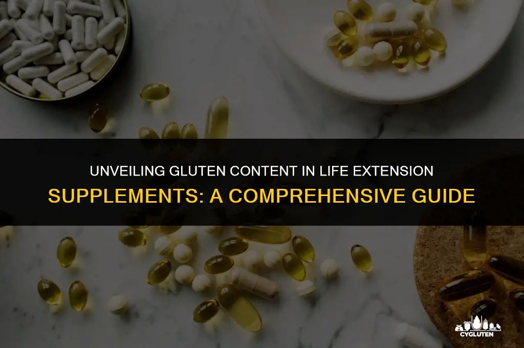 how much gluten is in lifeextension supplements