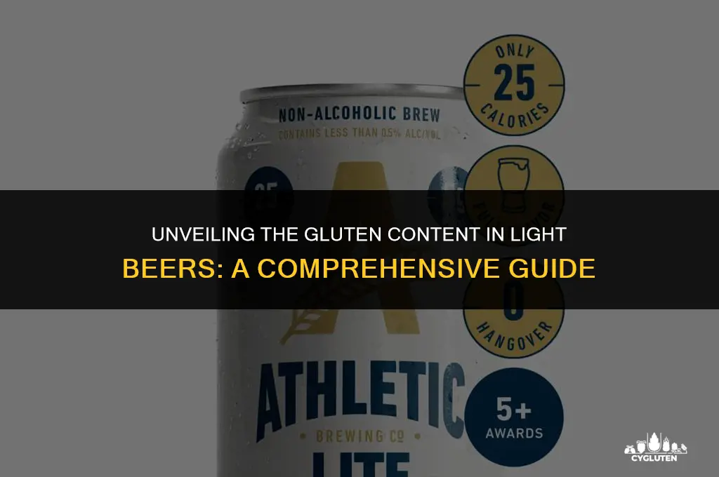 how much gluten is in light beer