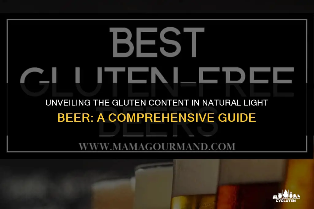 how much gluten is in natural light beer